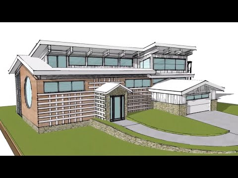 2-3 Bedroom Rammed Earth, Passive Solar Home Design V3