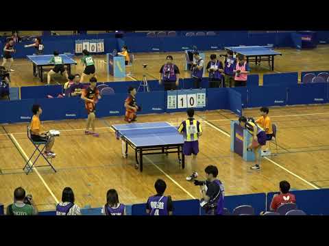 Final de duplas masculinas de tênis de mesa IH 2019 Togami, Miyagawa (Noda Gakuen Yamaguchi) x Kayama, Sone (Aiko Daimyoden Aichi)