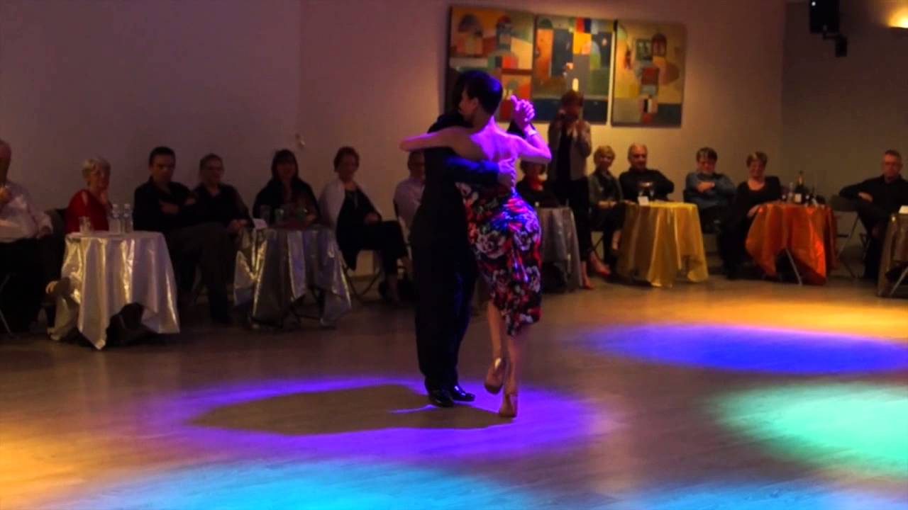 Maria Filali y John Zabala Milonga-Así es la Milonga 3/4 Orq R Tanturi 6/3/15 La Pituca Montpellier