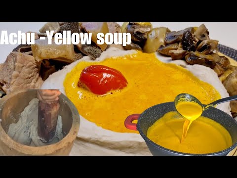 😋The best and simple way to cook Achu and Yellow soup( from scratch) |Cameroonian best meal