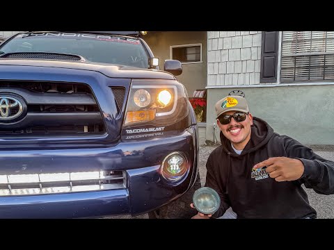 TOYOTA TACOMA 2nd gen FOG LIGHT REPLACEMENT how to INSTALL AFFORDABLE UPGRADE | + REVIEW