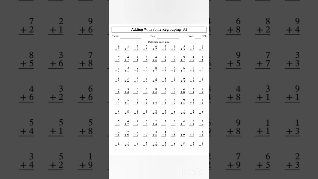 2 minute addition drill #trending #shortsfeed #shorts #cbse #drill #maths #addition #worksheet