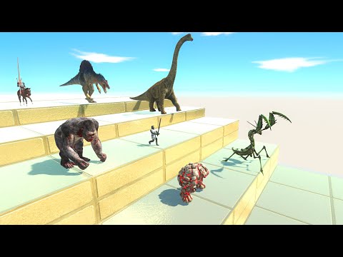 Stairs Championship | All Units vs Golden Stairs - Animal Revolt Battle Simulator ARBS
