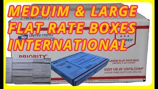 How to ship & label PRIORITY MAIL USING MEDIUM & LARGE FLAT RATE BOX FOR INTERNATIONAL SERVICE USPS