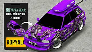 YAPAY ZEKANIN Yaptığı ÇİZİMLERİ Kopyalayıp ZENGİN OLDUM !! Car Parking Multiplay