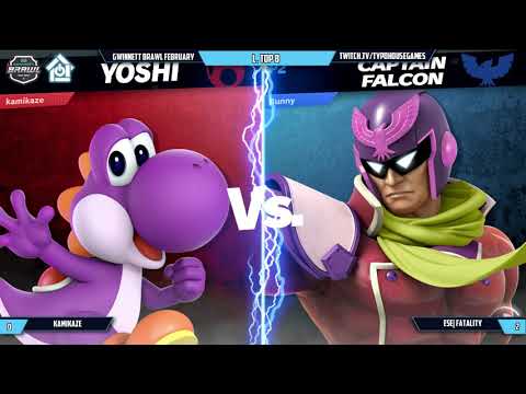 Gwinnett Brawl February 2019- Kamikaze(Yoshi) Vs ESE| Fatality(Falcon) - L. Top 8