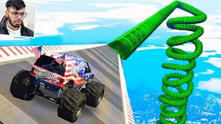 Car Parkour Race 99.996% People Fall Down in Water in GTA 5!