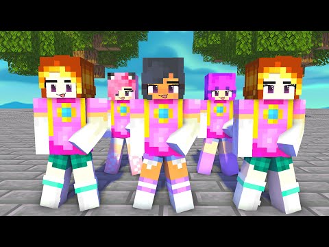 gasolina princess peach group aphmau friends and friends - minecraft animation #shorts