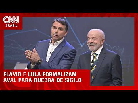 Flávio e Lula formalizam aval para quebra de sigilos sem divulgar dados | LIVE CNN