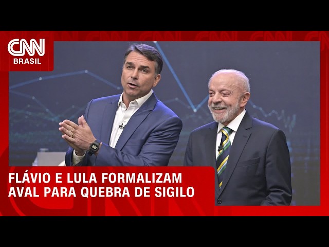 Flávio e Lula formalizam aval para quebra de sigilos sem divulgar dados | LIVE CNN