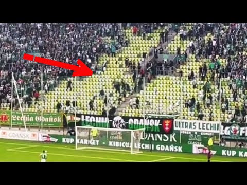 Lechia Gdańsk vs Ochrona - zamieszki na meczu Lechia Gdańsk - FK Akademija Pandev | 07.07.2022