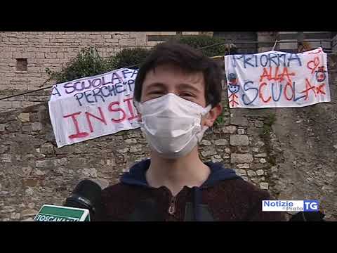 2021-03-27 PRATO - GLI STUDENTI,  BASTA DAD, FATECI TORNARE A SCUOLA
