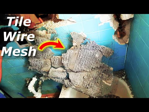 How to Remove Wire Lath/Wire Mesh Plaster Tile Walls Bathroom Demolition