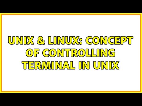 Unix & Linux: Concept of controlling terminal in Unix (2 Solutions!!)