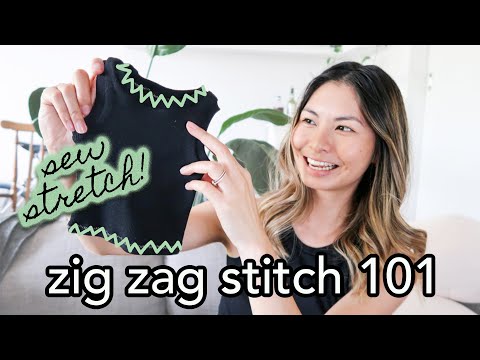 How to use ZIG ZAG Stitch for STRETCH fabrics, Hems & Finishing Raw Seams - Sewing for Beginners