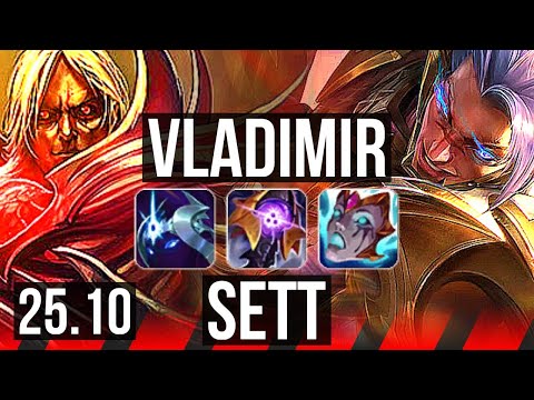 VLADIMIR vs SETT (TOP) | Rank 6 Vlad, 6/1/6, 600+ games | EUNE Challenger | 25.10