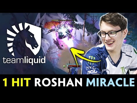 Miracle 1 HIT ROSHAN from FULL HP — WTF Dota