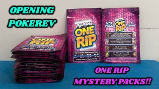 Opening the NEW @PokeRev ONE RIP REV PACKS Pokemon Mystery Packs!!