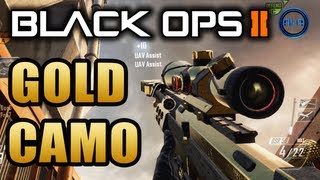 Black Ops 2 GOLD CAMO - How to get Gold Guns! - BO2 Multiplayer Sniping Gameplay