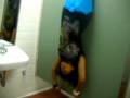 Me Hanging Upside Down In The Girls Bathroon