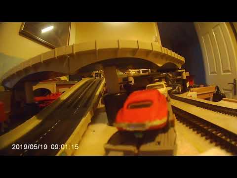 By road and rail, A Minic Motorway and Triang Hornby Layout