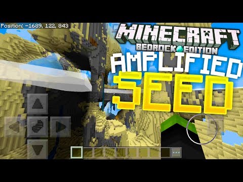 EPIC Minecraft AMPLIFIED SEED! 😱 (Bedrock Ed)