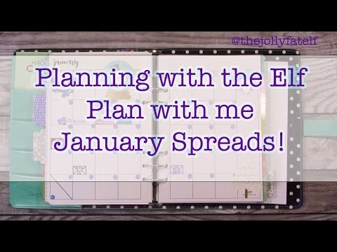 Planning with the Elf-Plan with me 2016 January Monthly Spreads