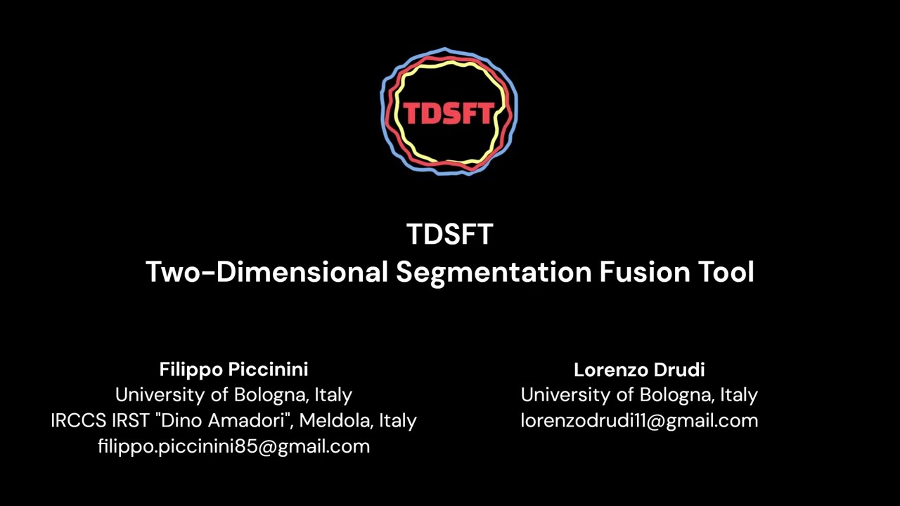 Two-Dimensional Segmentation Fusion Tool (TDSFT) - Video Tutorial - 01
