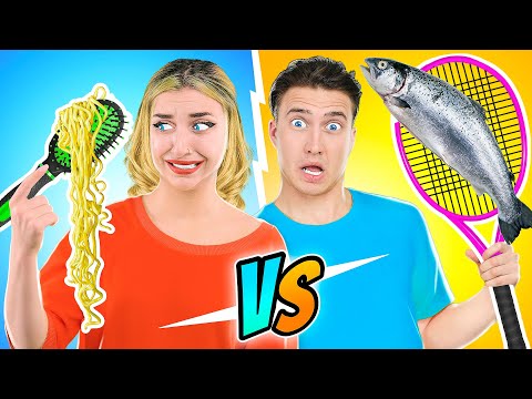 ECHTES ESSEN VS SELTSAME UTENSILIEN HERAUSFORDERUNG von Multi DO Challenge