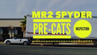 MR2 Spyder pre-catalytic converter removal and inspection.