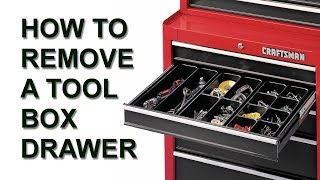 Craftsman Tool Box - Remove drawer with friction slides