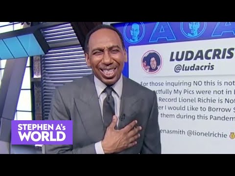 斯蒂芬-A.對盧達克里斯和肯德里克-帕金斯烤他的大學籃球照片作出反應｜斯蒂芬-A的世界。 (Stephen A. reacts to Ludacris & Kendrick Perkins roasting his college hoops pic | Stephen A's World)