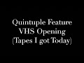 Quintuple Feature VHS Opening Tapes I Got Today RD
