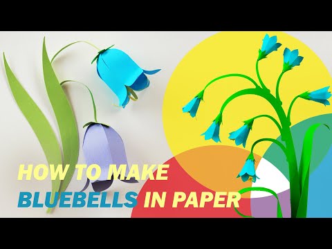 DIY How to make bluebell flowers in paper | Cricut Project