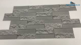 3D obkladový omyvatelný panel PVC Cihla obkladová beton (490 x 980 mm)