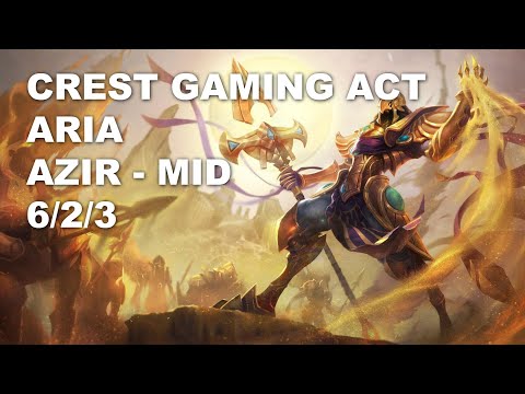 Crest Gaming Act Aria Mid Azir vs Lucian - KR Challenger Patch 10.8