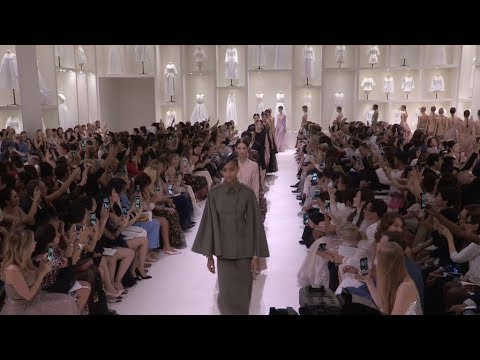 Models and designer on the runway for the Dior HC SS 2019 in Paris