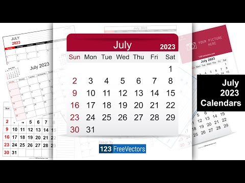 July 2023 Calendar | 123FreeVectors