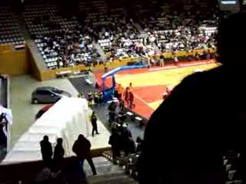 Players leaving court after first half Girona