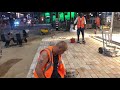 TIMELAPSE Stratenmakers Coolsingel 's nachts aan het werk