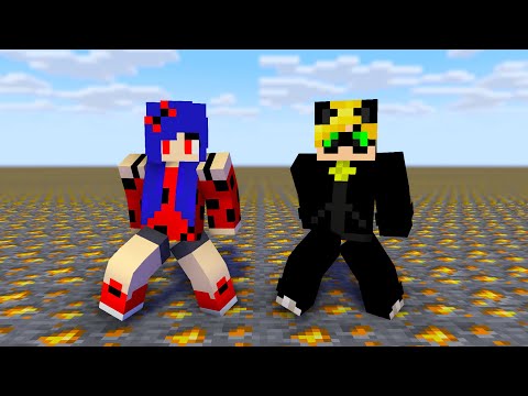 MONSTER SCHOOL : DUN DUN DANCE WITH LADYBUG AND SUPER CAT - MINECRAFT ANIMATION