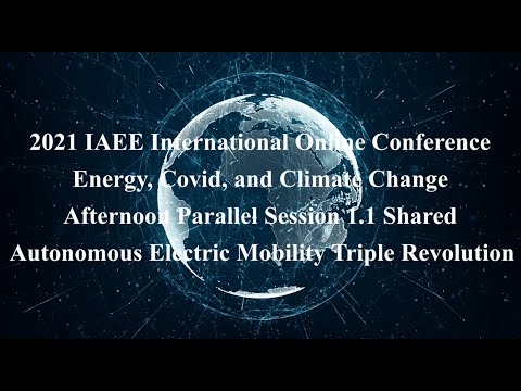 Afternoon Parallel Session 1.1 Shared Autonomous Electric Mobility Triple Revolution
