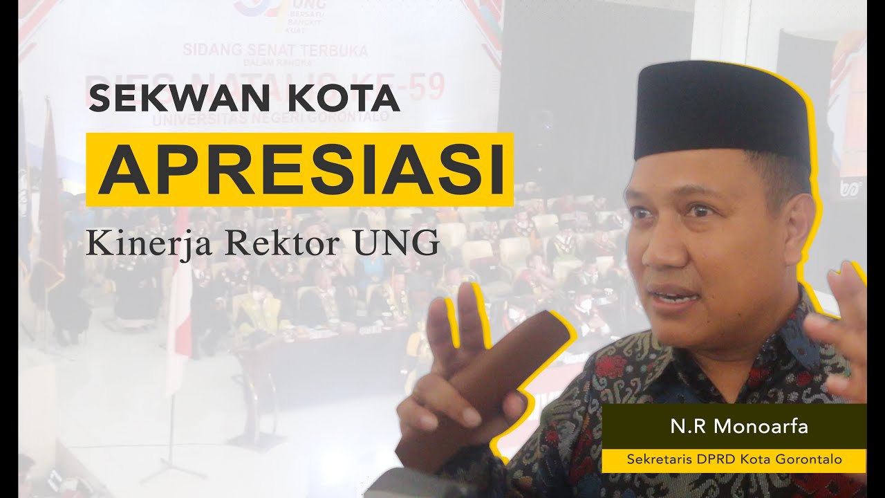 Hadiri Dies Natalis UNG, Sekwan Apresiasi Kinerja Rektor UNG