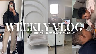 VLOG: LIFE WITH A NEWBORN & TODDLER| Back to work + how I get things done + Girls Brunch + Zara Haul