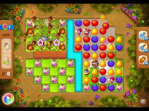 GardenScapes Level 2899 no boosters (16 moves)