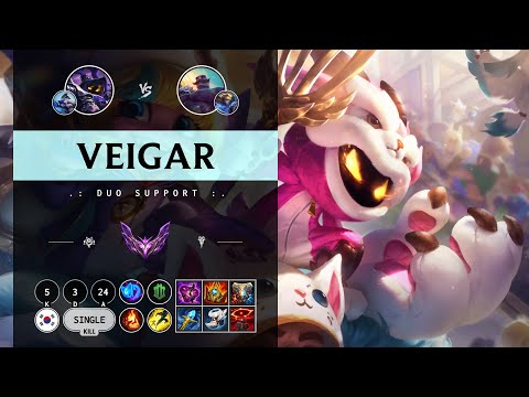Veigar Support vs Braum - KR Master Patch 14.9