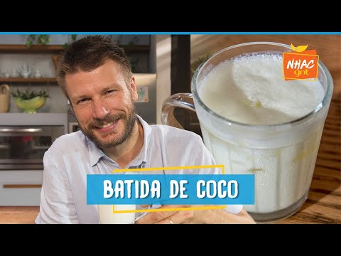 Coconut milkshake with cachaça and condensed milk: see how to make it | Rodrigo Hilbert | Bem Jun...