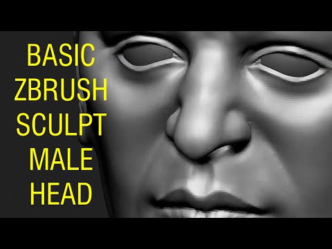 Timelapse Sculpt Male Head from Sphere in Zbrush