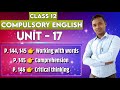 Class 12 Compulsory English Unit 17 Working With Words Comprehension Critical Thinking