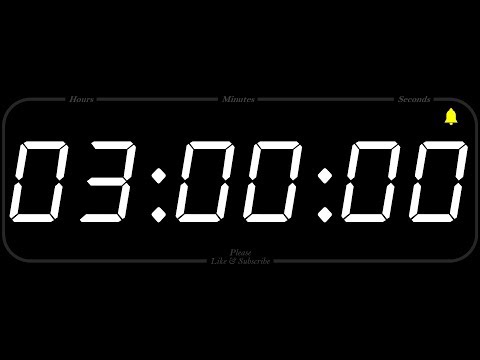 3 Hour - TIMER & ALARM - 1080p - COUNTDOWN